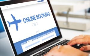 Airline online booking platform showing digital travel distribution and direct airline sales